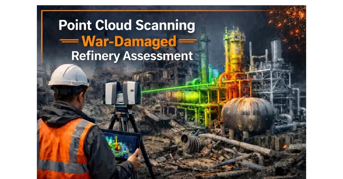Point Cloud Scanning for War-Damaged Refinery Assessment